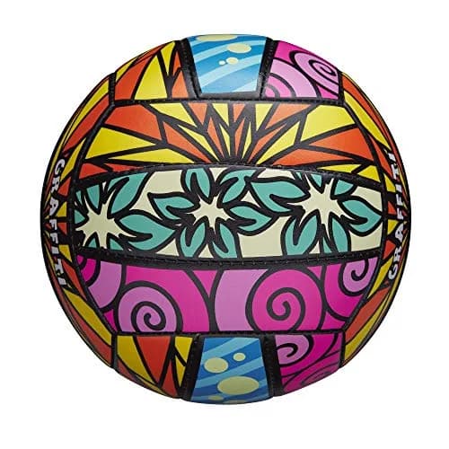 Wilson Graffiti Volleyball Pink/Blue/Yellow 1 Pack | Official Size 5 Indoor Match Play thumbnail 2