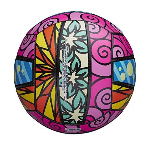 Wilson Graffiti Volleyball Pink/Blue/Yellow 1 Pack | Official Size 5 Indoor Match Play thumbnail 3