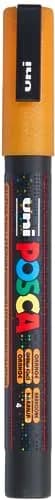 posca Glitter Paint Marker Fine Tip 0.9-1.3mm | Water-Based, Non-Toxic, Vibrant Orange Glitter thumbnail 1