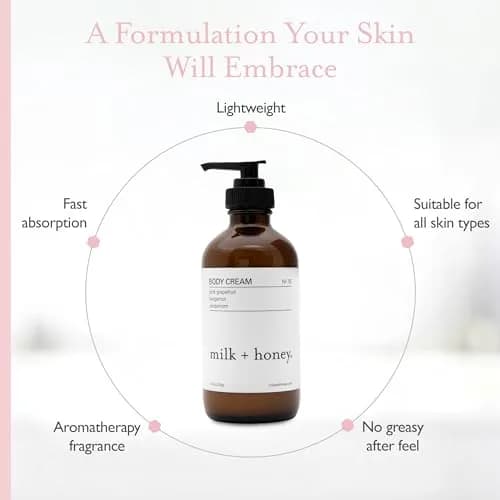 milk + honey Body Lotion No. 16, Pink Grapefruit Bergamot Cardamom, 8 oz | Ultra-Nourishing Moisturizer for All Skin Types thumbnail 4
