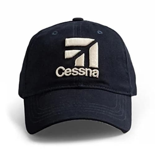 RED CANOE Cessna 3D Logo Baseball Cap Black | Adjustable Cotton Hat for Men & Women thumbnail 1