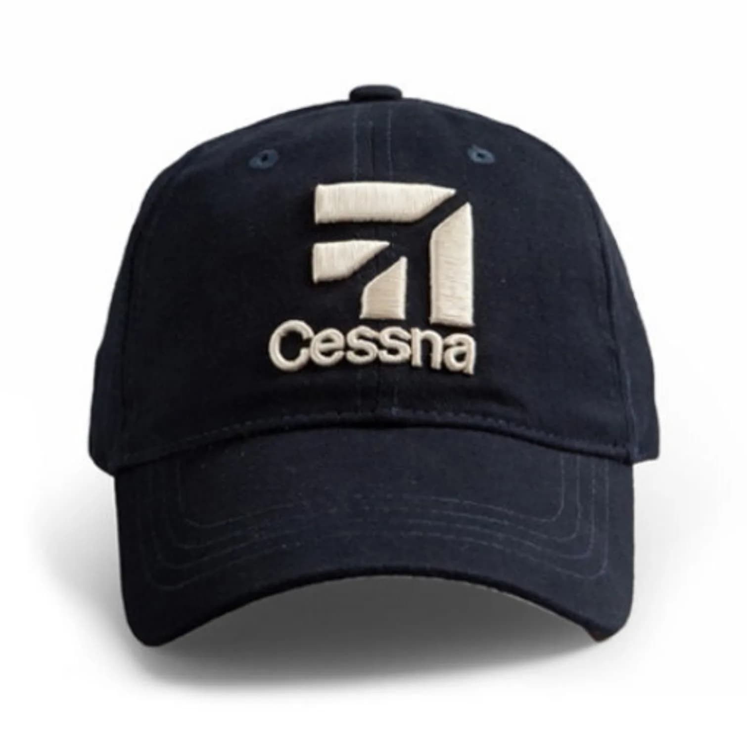 RED CANOE Cessna 3D Logo Baseball Cap Black | Adjustable Cotton Hat for Men & Women - main product image