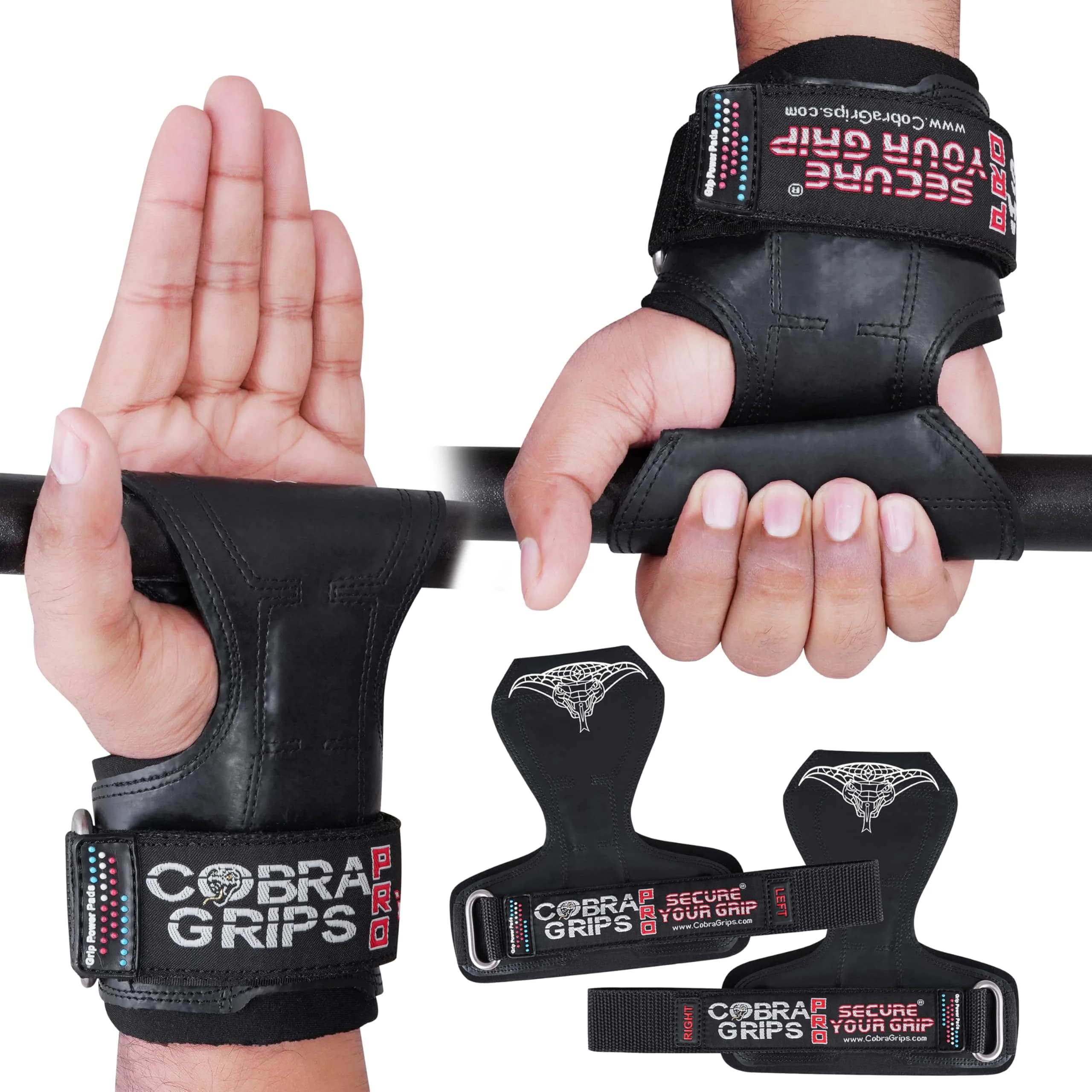 Cobra Grips FIT Pink Camo Rubber Weight Lifting Gloves with Wrist Wraps - 6mm Neoprene Padded, Unisex Adult (4.25-7.0" Wrist) - view 2