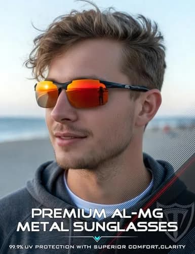 ATTCL Polarized Sunglasses Men Al-Mg Metal UV400 | Lightweight, Anti-Glare Vision Protection thumbnail 2