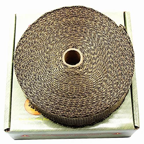 LEDAUT 2"x 50' Twill Weave Motorcycle ATV Titanium Exhaust Heat Shield Wrap with 11.8" Locking Ties (Pack of 15) | 1800°F Heat Resistance, 50% Heat Reduction thumbnail 4