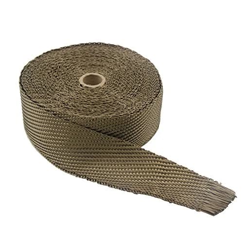 LEDAUT 2"x 50' Twill Weave Motorcycle ATV Titanium Exhaust Heat Shield Wrap with 11.8" Locking Ties (Pack of 15) | 1800°F Heat Resistance, 50% Heat Reduction thumbnail 5