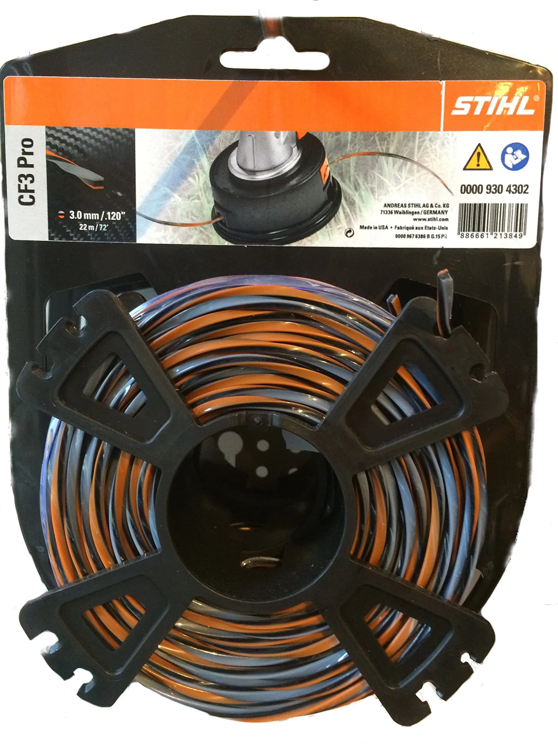 Stihl CF3 Pro Cross-Shaped Mowing Line 3.0mm | High-Strength Polyamide, Quieter & Better Edges