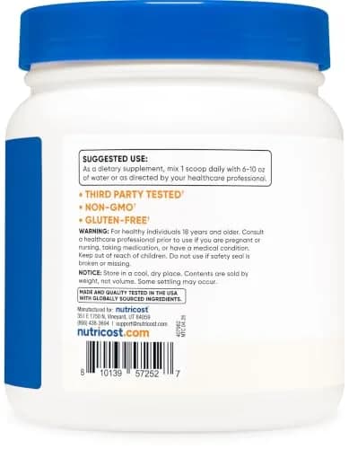 Nutricost Betaine Anhydrous Trimethylglycine (TMG) Powder 500g | Vegetarian, Non-GMO, Gluten Free thumbnail 4