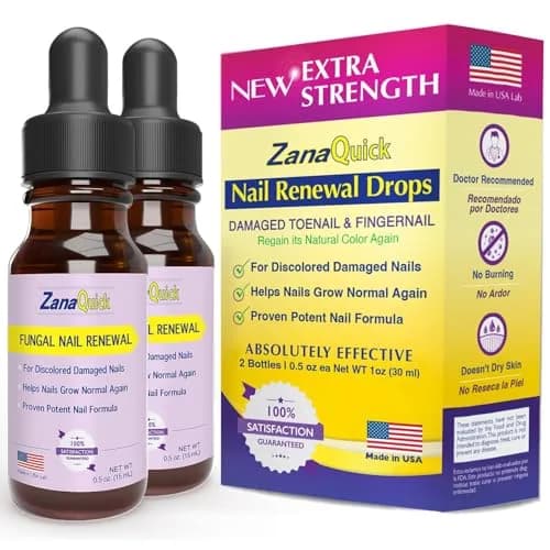Zanaquick Extra Strength Toenail & Fingernail Repair Drops 0.5 Fl Oz (2 Pack) | Supports Healthy Nails thumbnail 1