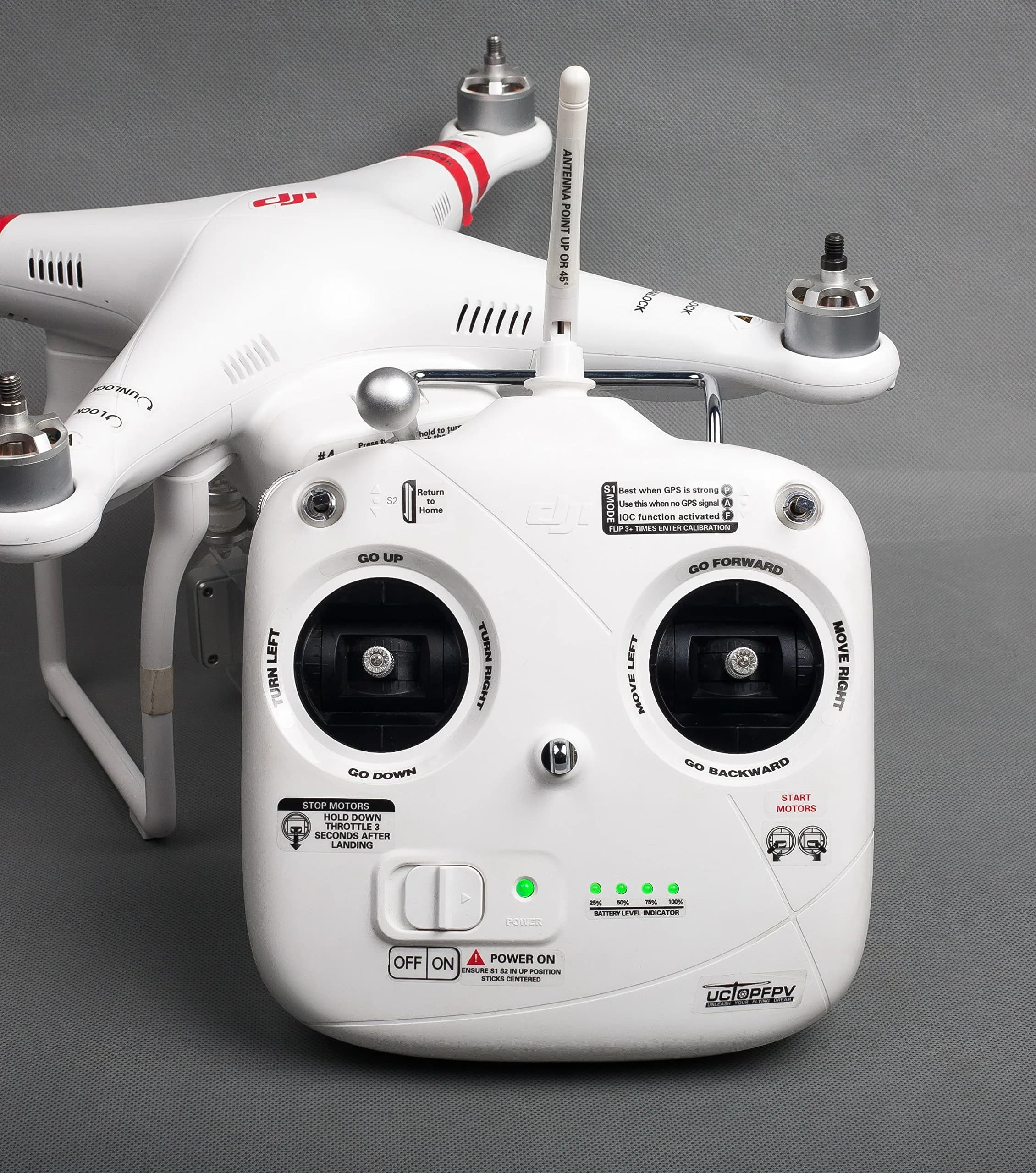 SummitLink Sticker Set for Phantom 3 Standard Transmitter | High Contrast ID Marking Decal - main product image