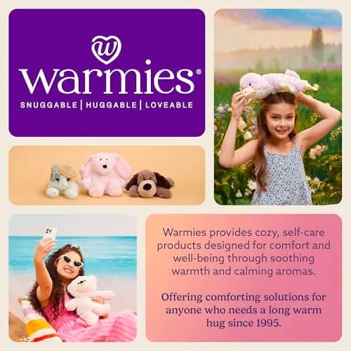 warmies Junior Microwavable Weighted Hippo Stuffed Animal, Cool Touch, 9" | Summer Comfort & Relaxation thumbnail 6