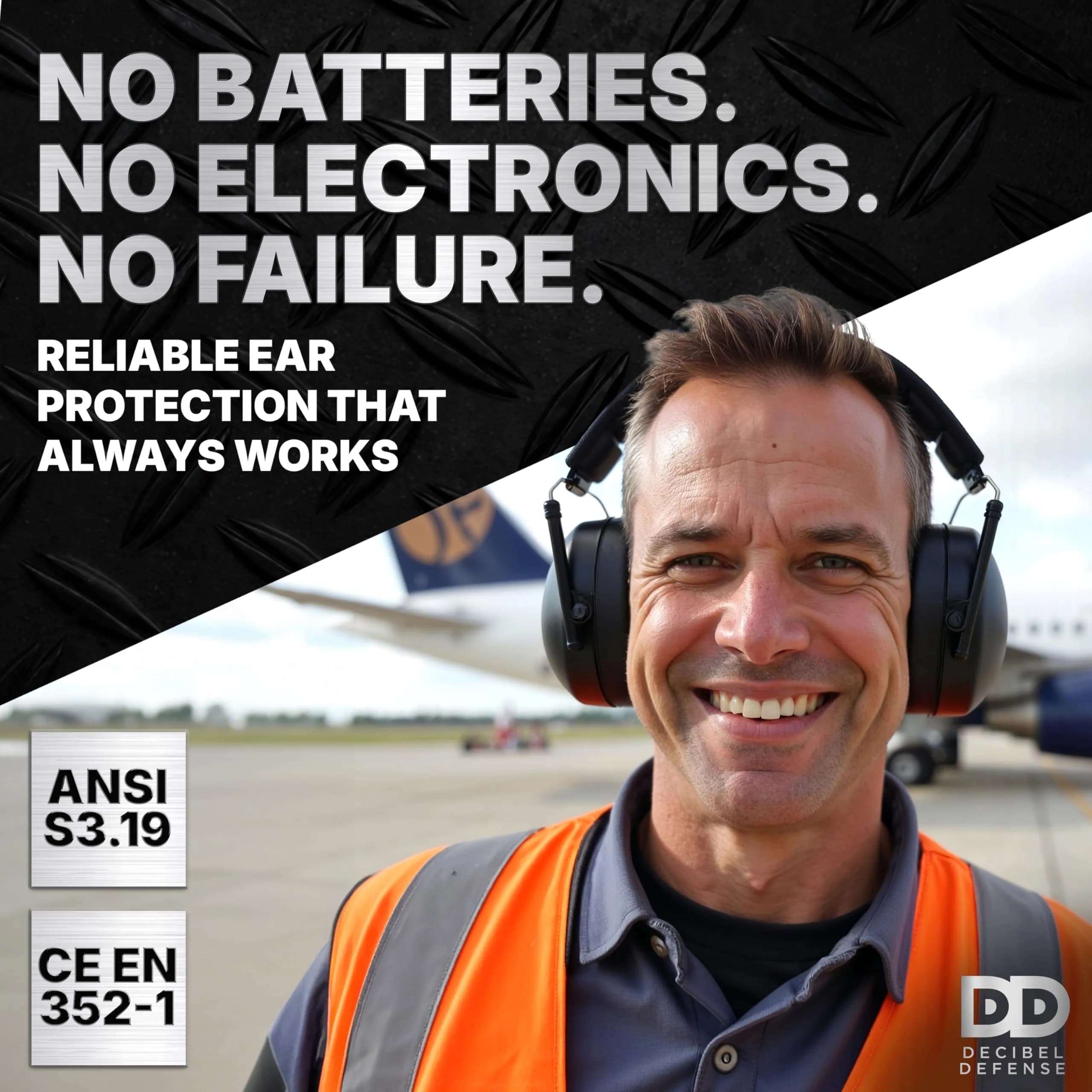DECIBEL DEFENSE Professional Safety Ear Muffs 37dB NRR | Highest Rated & Most Comfortable Hearing Protection for Shooting & Industrial Use - view 6