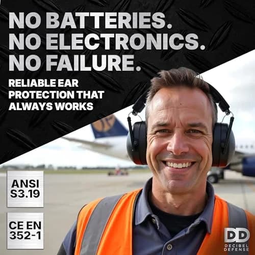 DECIBEL DEFENSE Professional Safety Ear Muffs 37dB NRR | Highest Rated & Most Comfortable Hearing Protection for Shooting & Industrial Use thumbnail 6