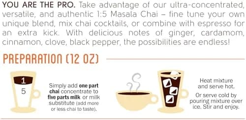 David Rio Cub Chai Super Concentrate 32 fl oz | Authentic Masala Chai for Home & Pros thumbnail 5