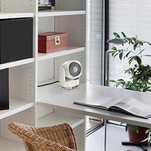 Vornado Flippi V6 Compact Air Circulator Fan, Quiet Portable Travel Fan for Office or Bedroom, Adjustable Head, 2 Speeds, Vintage White thumbnail 5