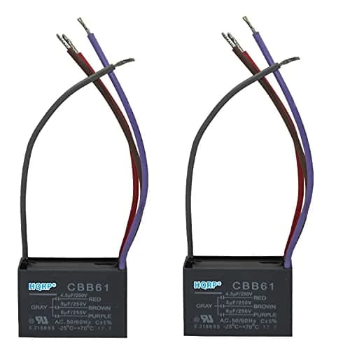 HQRP Ceiling Fan Capacitor 4.5uf+5uf+6uf | UL Listed Replacement for Ceiling Fans thumbnail 1