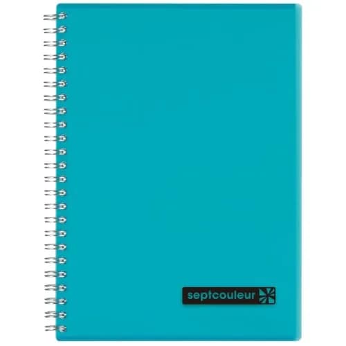 Maruman Septcouleur Spiral Notebook 160 Pages A5 Light Blue | Colorful Rainbow Design, Japanese Quality thumbnail 1