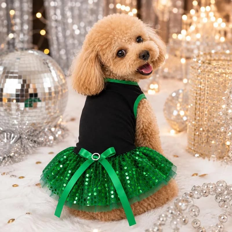 Petitebella Puppy Dress Medium | Small Dog Party & Birthday Outfit thumbnail 5