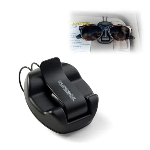 SUPERIOR ESSENTIALS Sunglasses Holder for Sun Visor/Air Vent - Black, 1 Pack | Easy One Handed Operation thumbnail 1