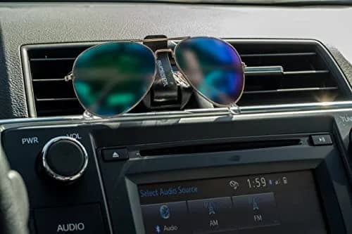 SUPERIOR ESSENTIALS Sunglasses Holder for Sun Visor/Air Vent - Black, 1 Pack | Easy One Handed Operation thumbnail 3