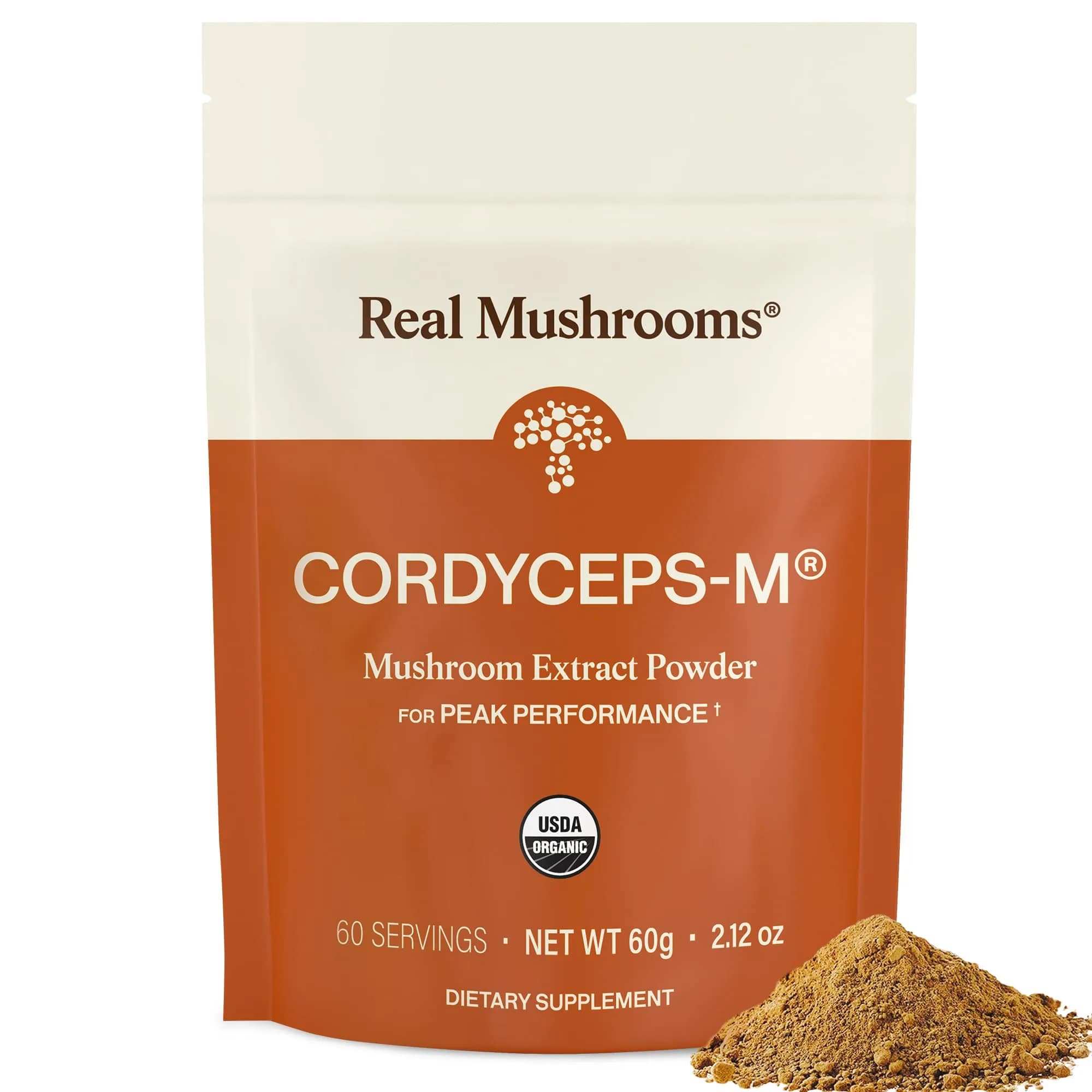 Real Mushrooms Cordyceps Mushroom Powder 60 Servings | Organic Energy & Wellness Support