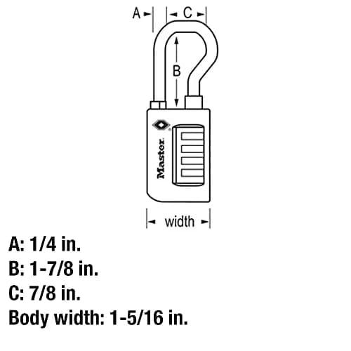 Master Lock TSA Approved Luggage Lock, 1-5/16 in. Wide, Black | Set Your Own Combination for Travel & Security thumbnail 8