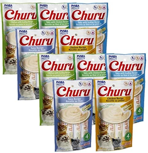 INABA Churu Lickable Creamy Purée Cat Treats 5 Flavor Variety Pack, 40 Tubes (20 oz / 567 g) thumbnail 1