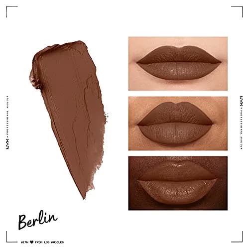 NYX PROFESSIONAL MAKEUP Soft Matte Lip Cream, Berlin (Medium Warm Brown) 7.7ml (0.27 Fl Oz) | PETA-Certified Cruelty-Free Matte Lipstick thumbnail 4