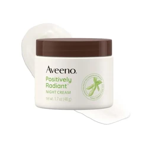 Aveeno Positively Radiant Night Cream 50ml (1.7 Fl Oz) | Evens Skin Tone & Texture thumbnail 1