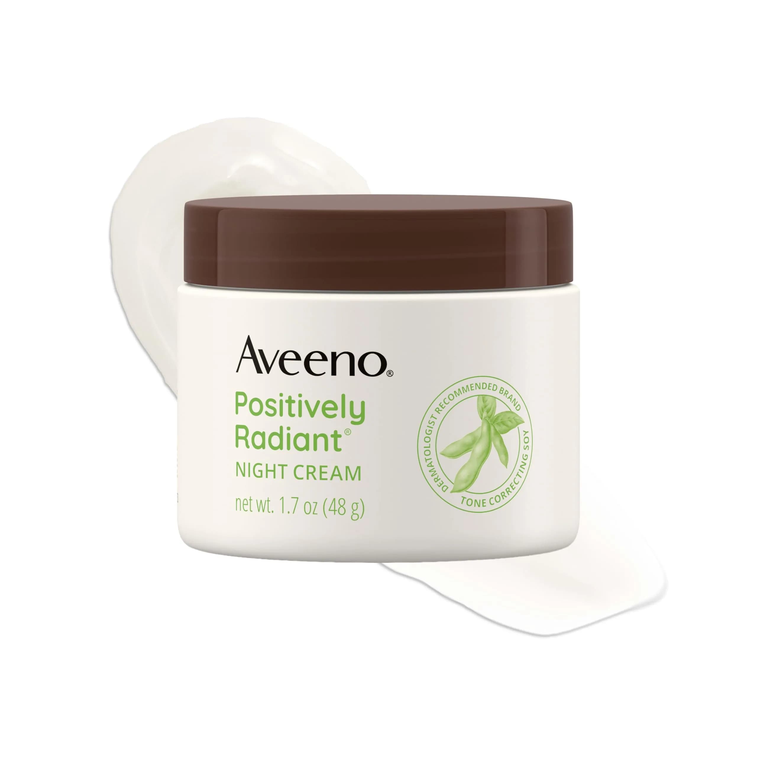 Aveeno Positively Radiant Night Cream 50ml (1.7 Fl Oz) | Evens Skin Tone & Texture
