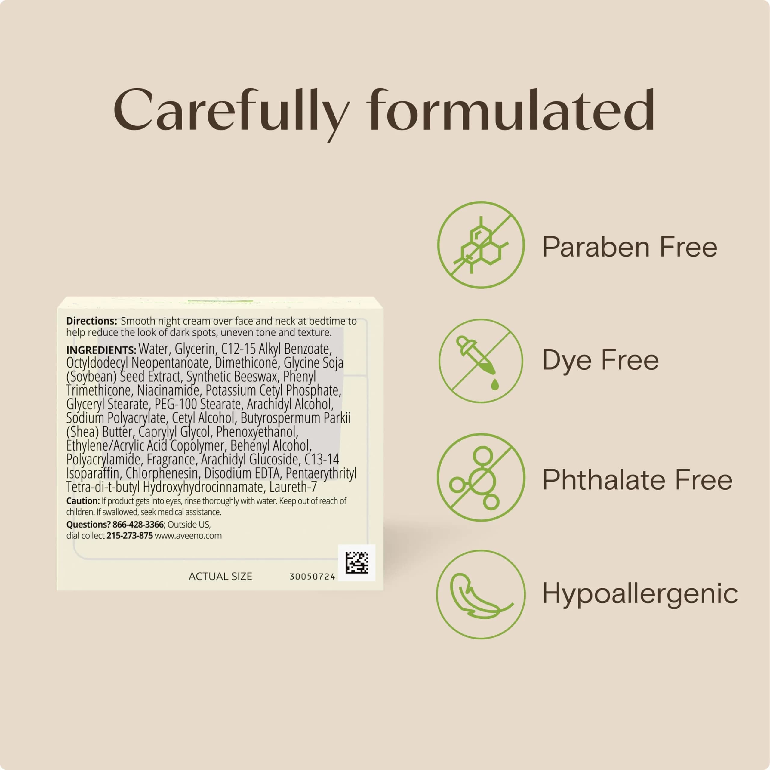 Aveeno Positively Radiant Night Cream 50ml (1.7 Fl Oz) | Evens Skin Tone & Texture - view 8