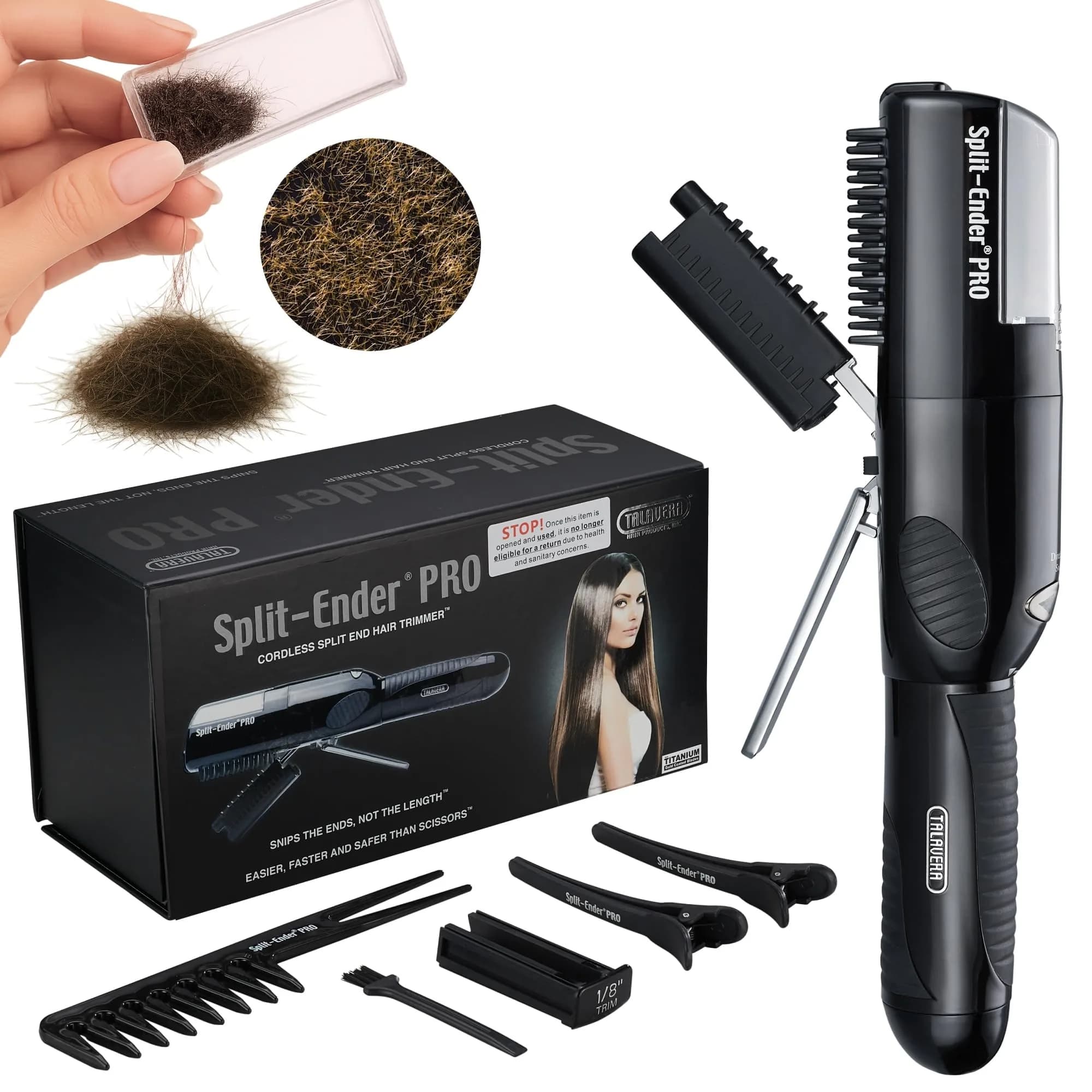 Split-Ender PRO Hair Trimmer - Cordless Professional Hair Tool for Damaged & Frizzy Hair | Black - main product image