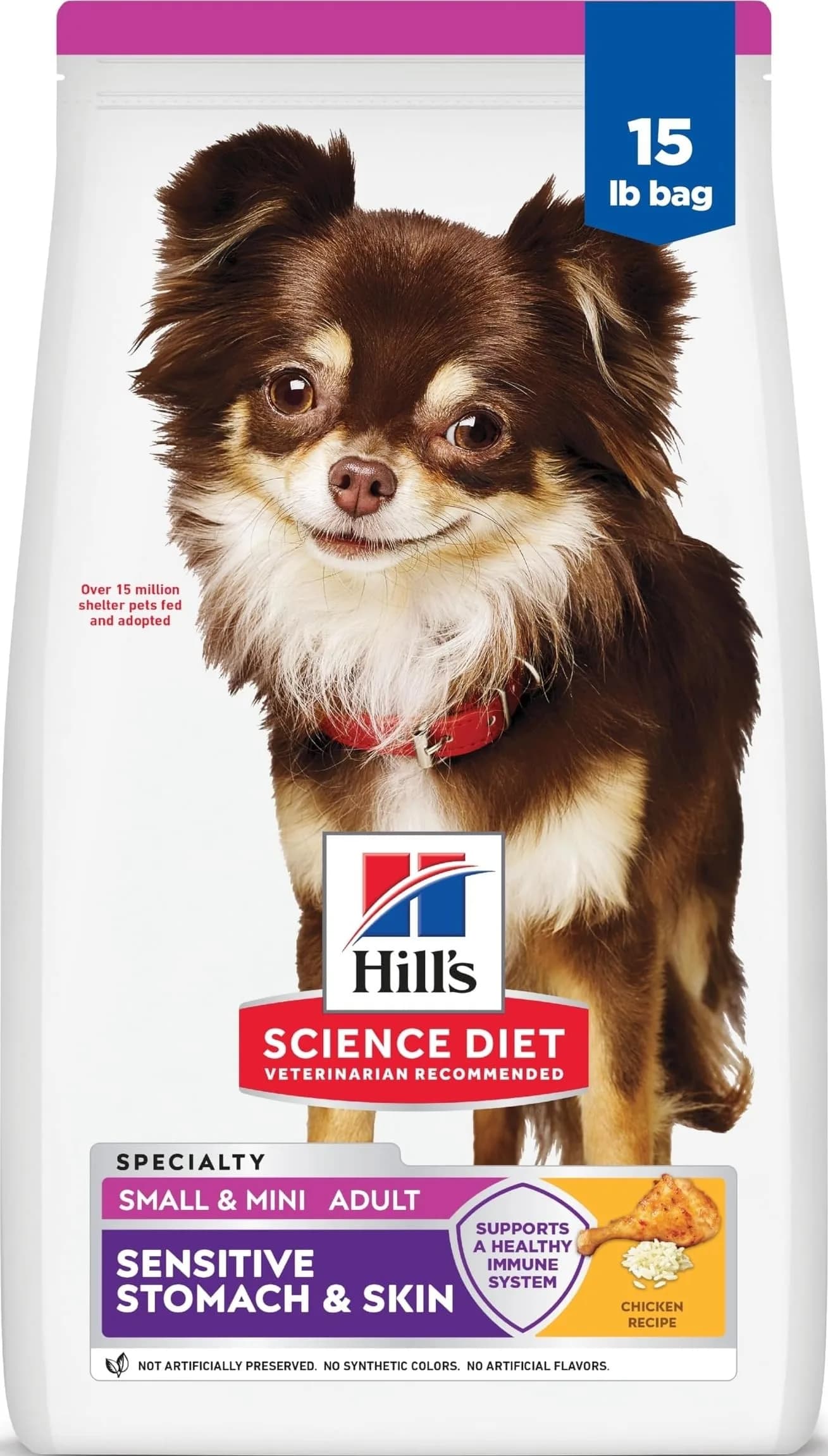 Hill's Science Diet Sensitive Stomach & Skin Small & Mini Dry Dog Food, 6.8 kg (15 lb) | Veterinarian Recommended for Digestive & Skin Health - main product image