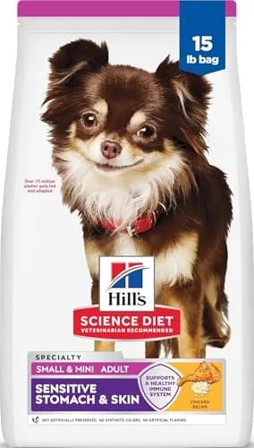 Hill's Science Diet Sensitive Stomach & Skin Small & Mini Dry Dog Food, 6.8 kg (15 lb) | Veterinarian Recommended for Digestive & Skin Health thumbnail 1
