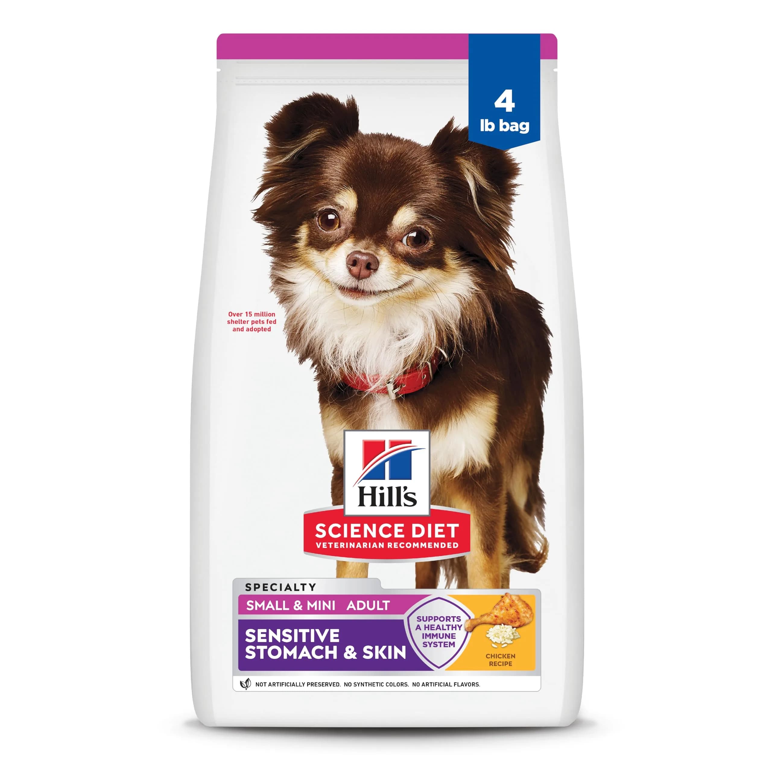 Hill's Science Diet Sensitive Stomach & Skin Small & Mini Dry Dog Food Chicken Recipe 1.81 kg (4 lb) | Vet-Recommended for Digestive & Skin Health - main product image