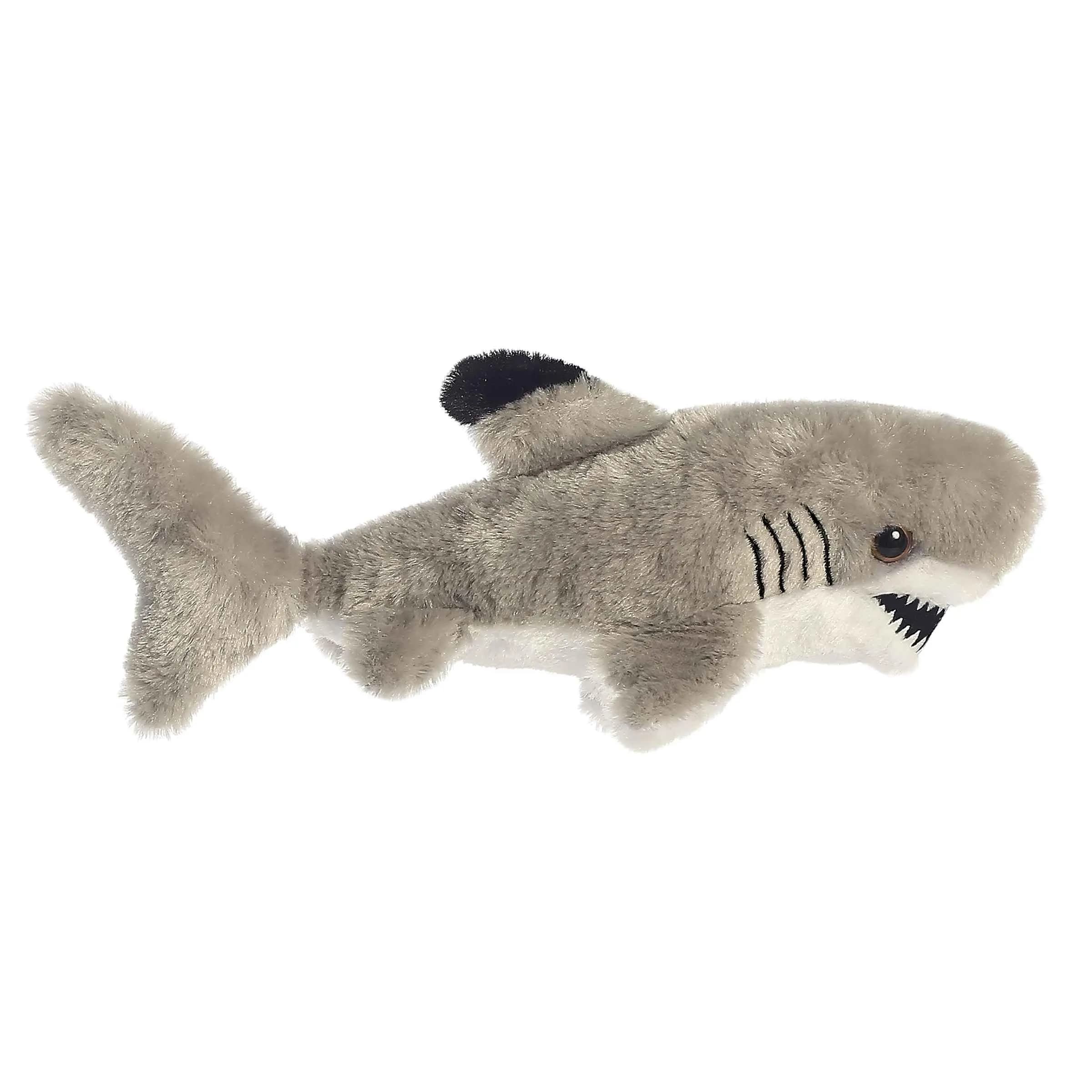 Aurora Adorable Mini Flopsie Black Tipped Shark Stuffed Animal 25.4cm (10 Inches) | Soft, Durable, and Cute Plush Toy - main product image