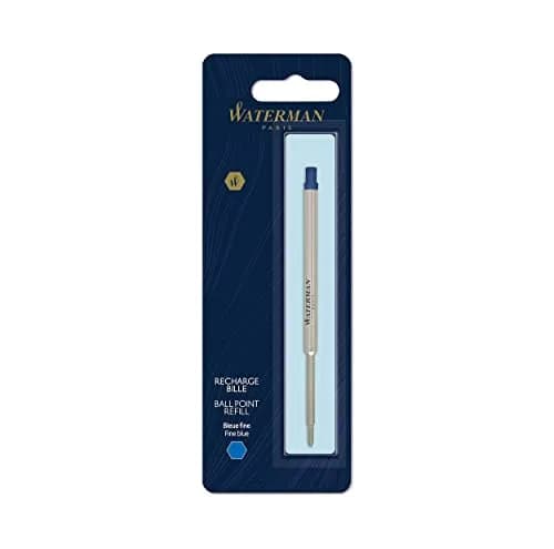 Waterman Ballpoint Pen Refill Fine Point Blue Ink 1 Count | Smooth Ink Flow thumbnail 1