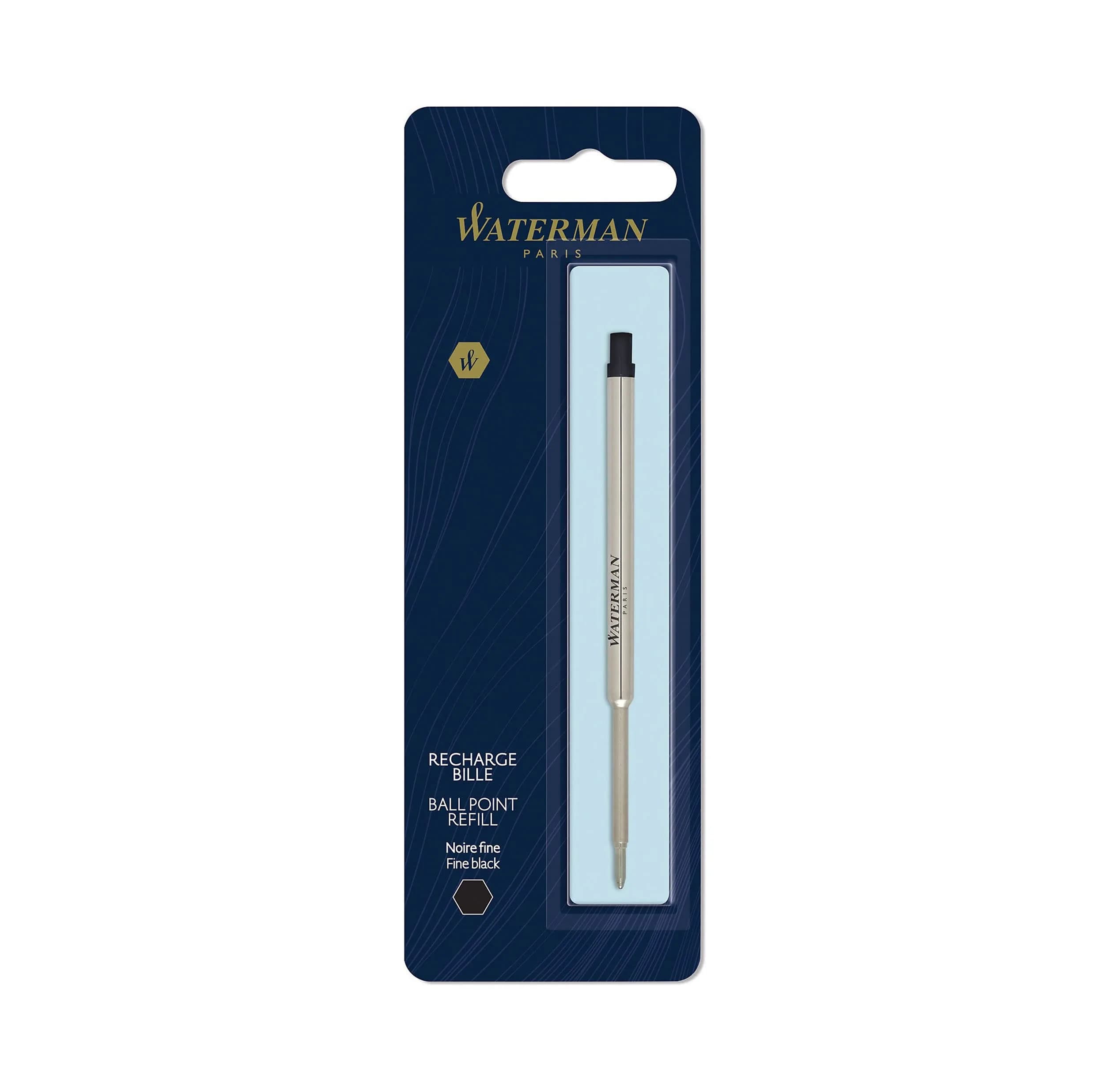 Waterman Black Ballpoint Pen Refill Fine Nib 0.7mm (0.3in) | Smooth Ink Flow - main product image