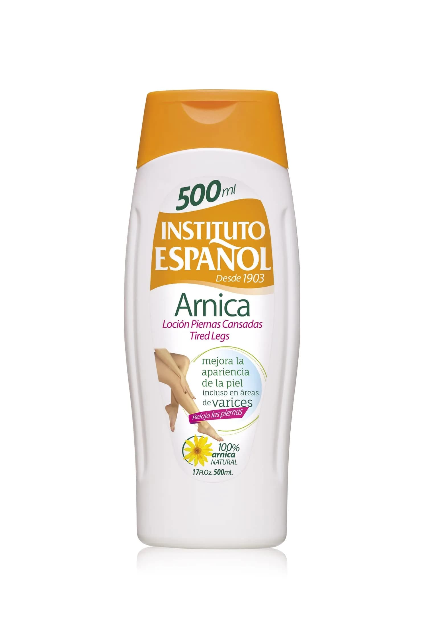 Instituto Español Arnica Lotion for Tired Legs 500 ml (16.91 Fl Oz) | Soothes & Refreshes