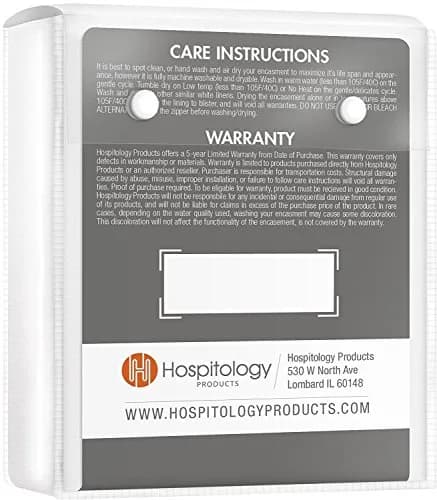 Hospitology Products Queen Pillow Encasement Set of 2 | 50cm x 76cm Waterproof Hypoallergenic Pillow Protector thumbnail 2