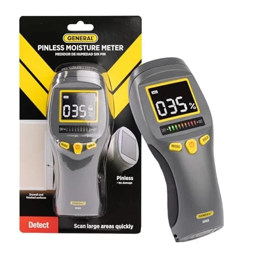 General Tools MM8 Pinless Moisture Meter | Detects Wood, Walls, Mold Up to 19mm Deep — MM8