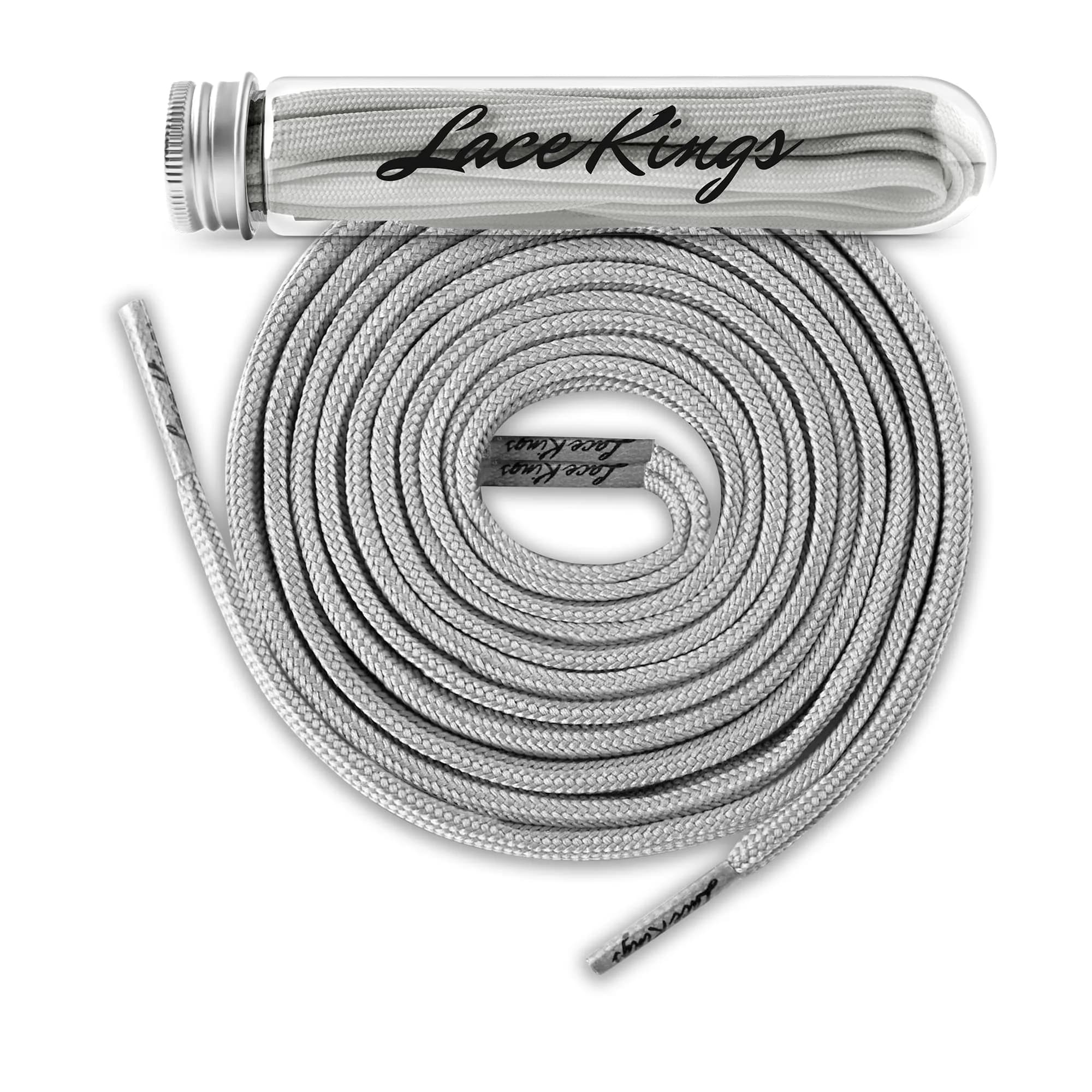 Lace Kings Flat Shoelaces Light Grey 27in | Stylish & Durable Athletic Laces