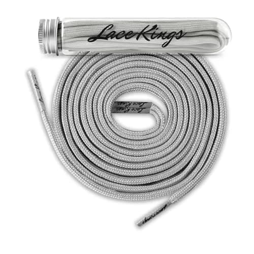Lace Kings Flat Shoelaces Light Grey 27in | Stylish & Durable Athletic Laces thumbnail 1