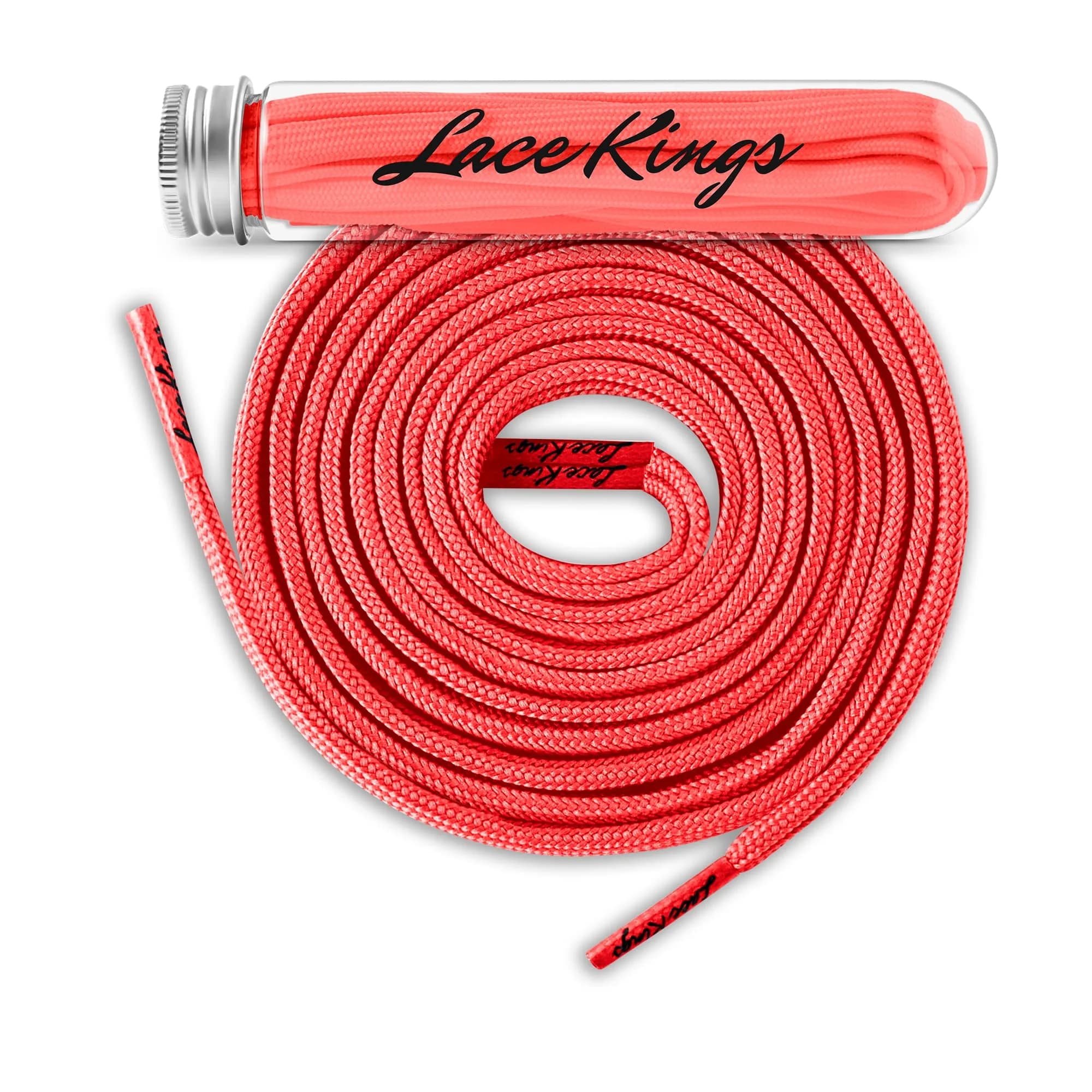 Lace Kings Flat Shoelaces Light Grey 27in | Stylish & Durable Athletic Laces — Pink