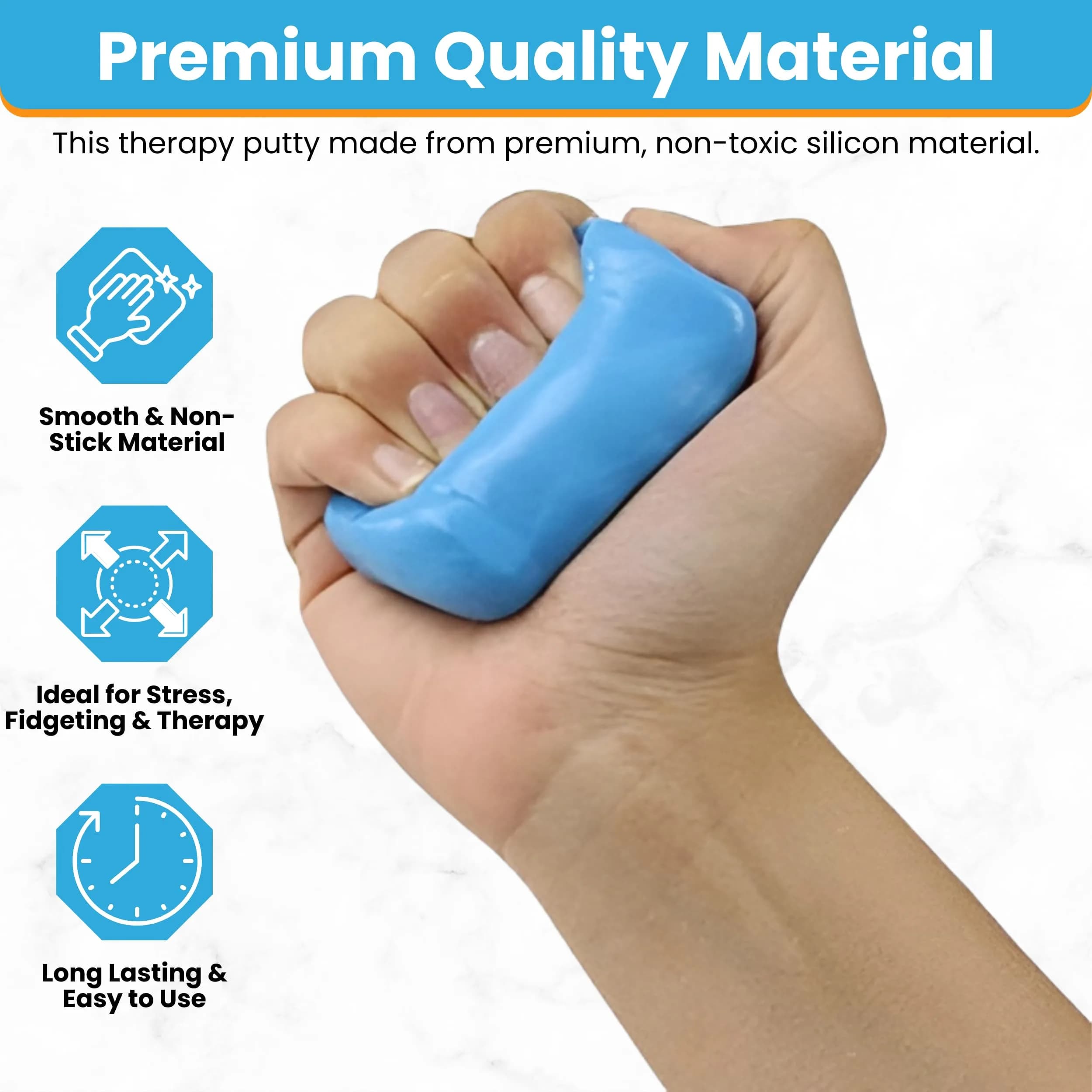 FlintRehab Therapy Putty for Teens & Adults (12 oz Total, 3 oz Each) | 4 Resistance Levels for Hand Strengthening & Stress Relief - view 5