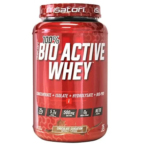 iSatori 100% Bio-Active Whey Protein Chocolate Flavor | 26 Servings, 25g Protein, Supports Faster Recovery thumbnail 1