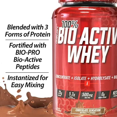 iSatori 100% Bio-Active Whey Protein Chocolate Flavor | 26 Servings, 25g Protein, Supports Faster Recovery thumbnail 6