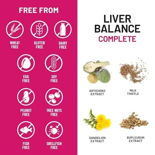 NatureWise Liver Balance Detox Supplement - Vegan, 120 Capsules | Supports Liver Function & Cleansing thumbnail 7