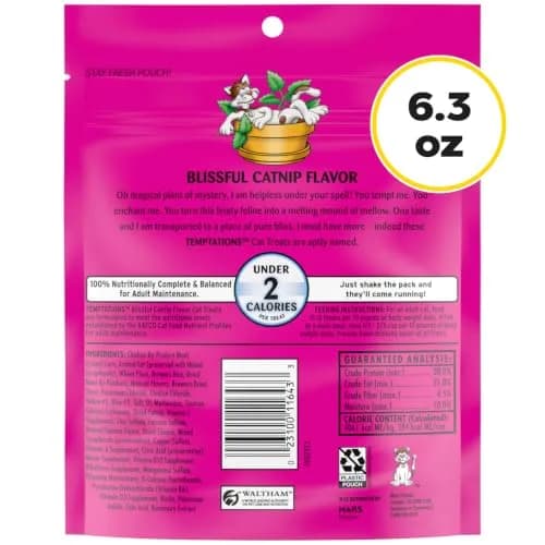 Temptations Classic Crunchy Cat Treats Blissful Catnip 6.3 oz (179 g) 10 Pack | Irresistible Dual-Texture for Adult Cats thumbnail 9
