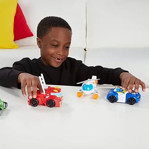 Transformers Rescue Bots Griffin Rock Team Action Figures 4-Pack | Easy 1-Step Conversion thumbnail 5